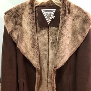 Marvin Richards suede and faux shearling jacket